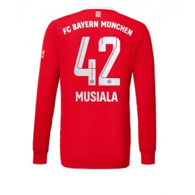 Herren Fußballbekleidung Bayern Munich Jamal Musiala #42 Heimtrikot 2022-23 Langarm